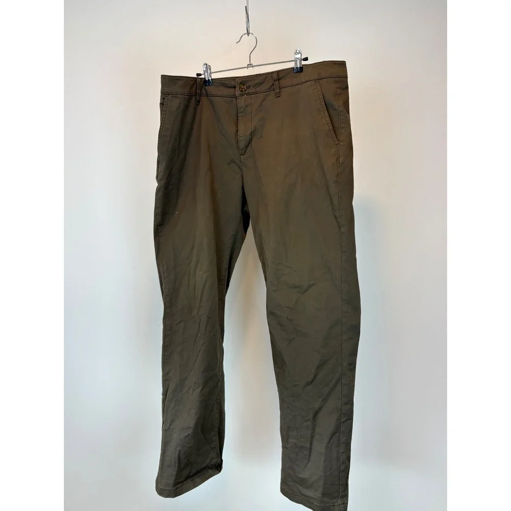 O'Neill Chino Pants Mens 38 Olive Green Standard Fit Stretch Twill Trousers